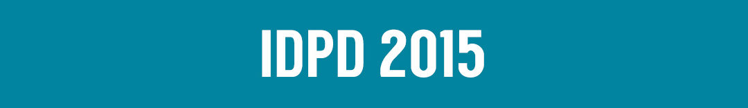 blue background white text says "IDPD 2015"