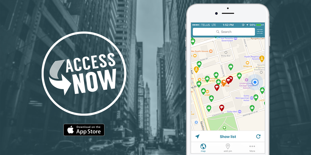 accessNow logo and mobile app