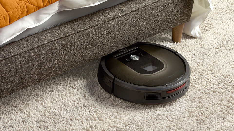 Roomba on carpet vacuuming