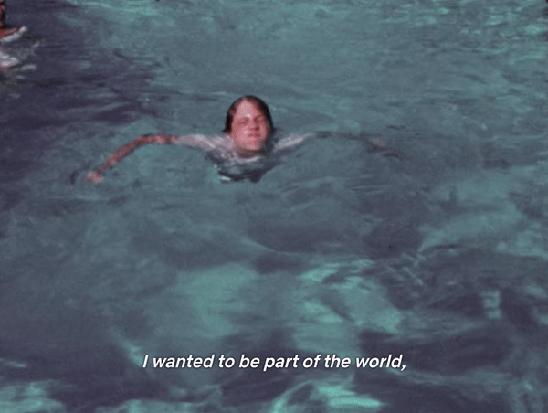 gif of young boy swimming in pool