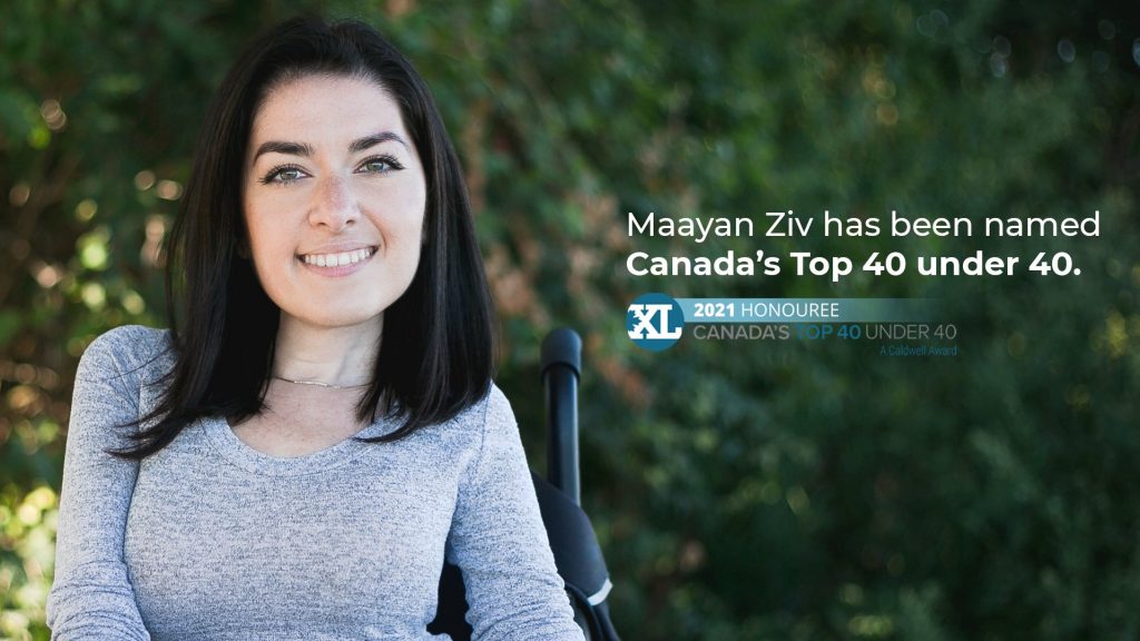 Maayan Ziv a été nommée parmi les 40 meilleurs de moins de 40 ans au Canada.