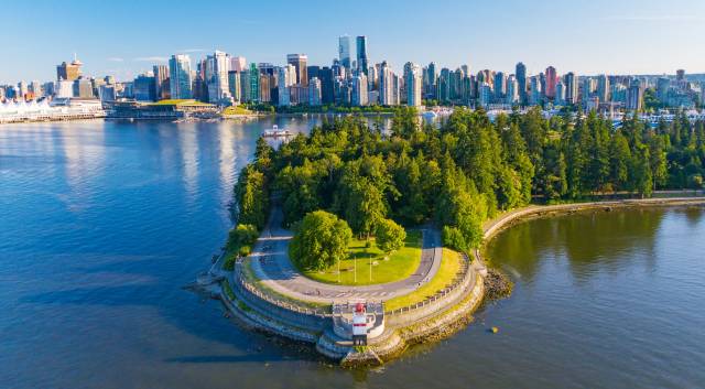Aerial view of Stanley Park 