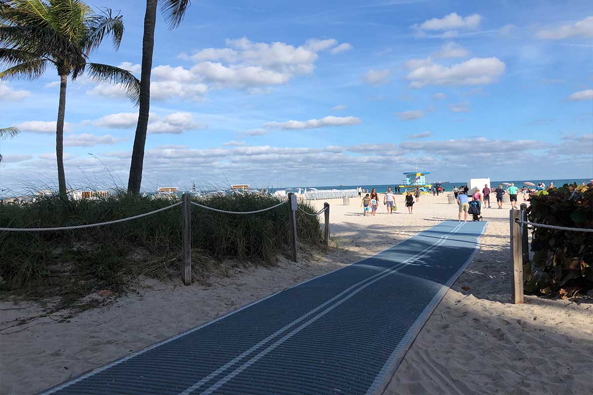 Miami beach path mobi mat