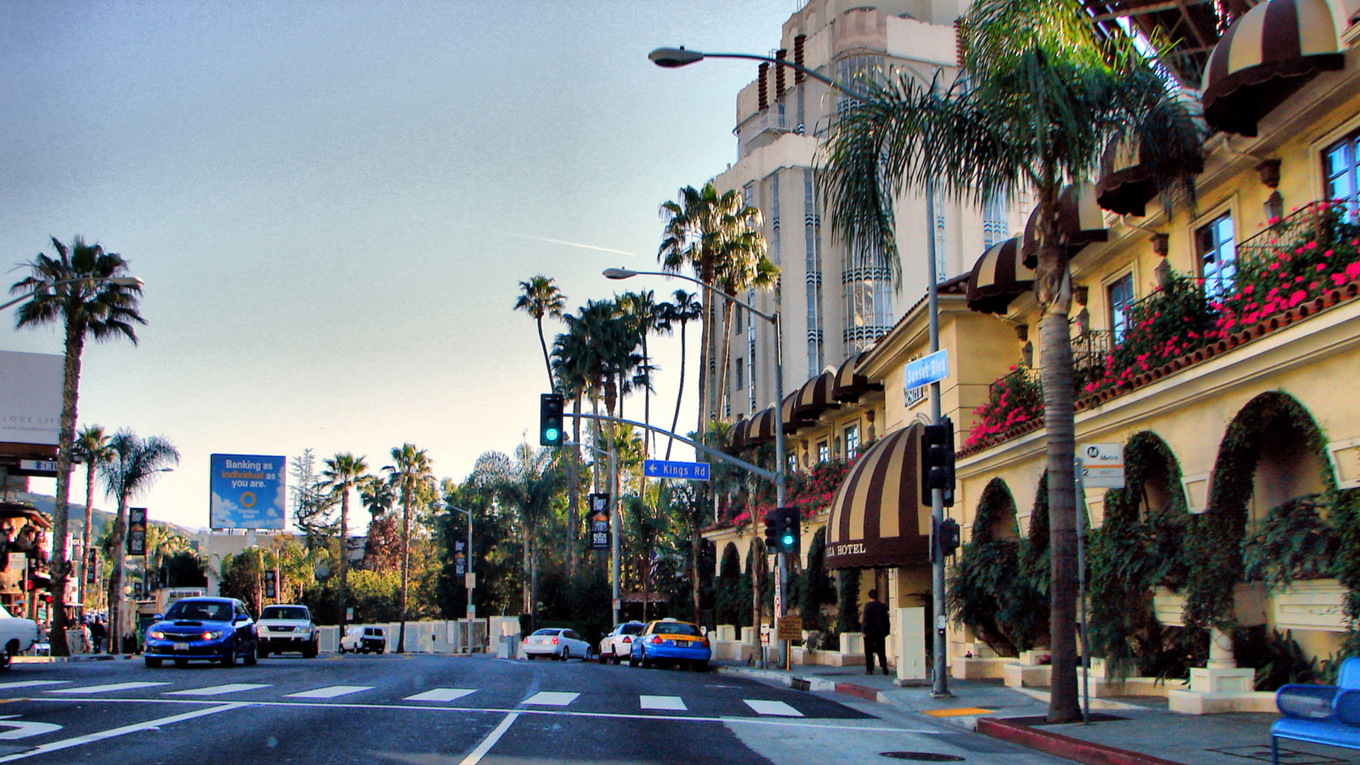 Street in West Hollywood Los Angeles