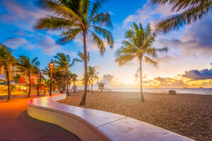 fort lauderdale beach at sunset
