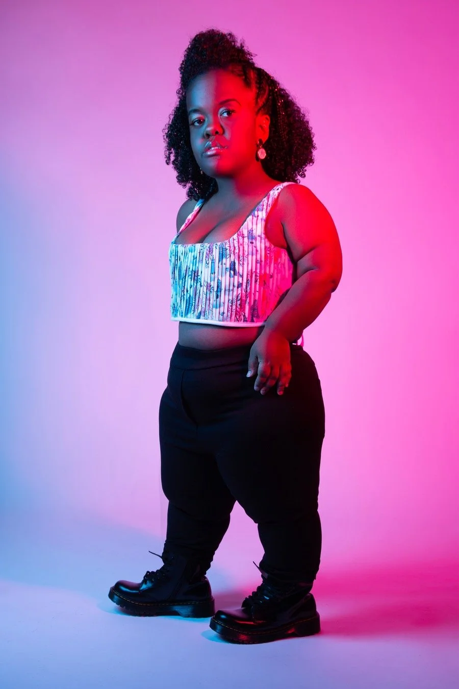 lil gabi d posing for a modelling agency 